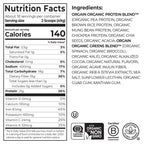 Organic Protein™ & Greens Plant Based Protein Powder - Creamy Chocolate Fudge