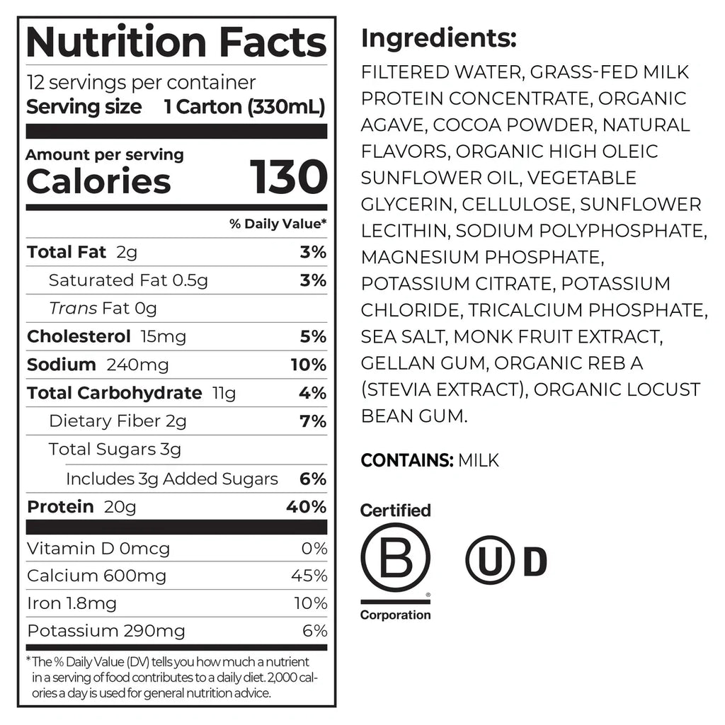 20g Clean Protein Shake - Creamy Chocolate Fudge