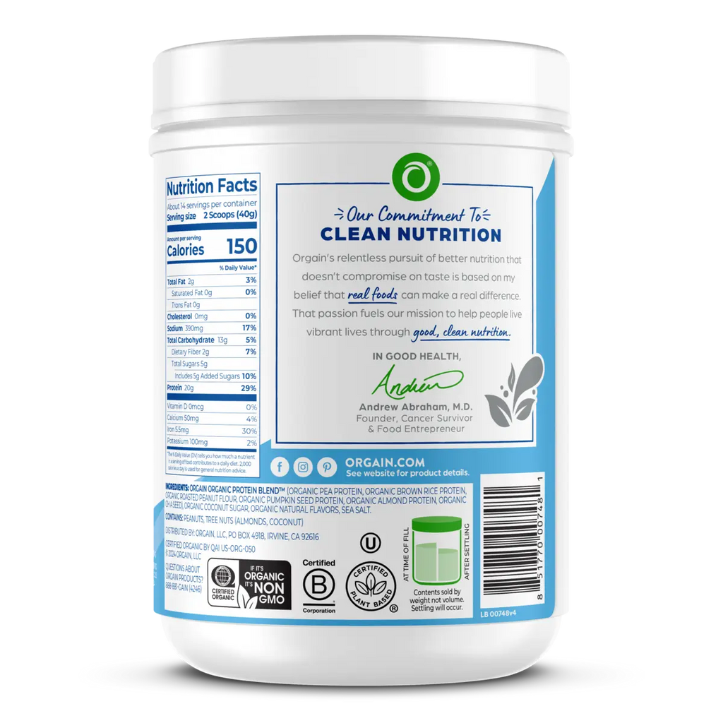 Simple Organic Plant-Based Protein Powder - Creamy Vanilla