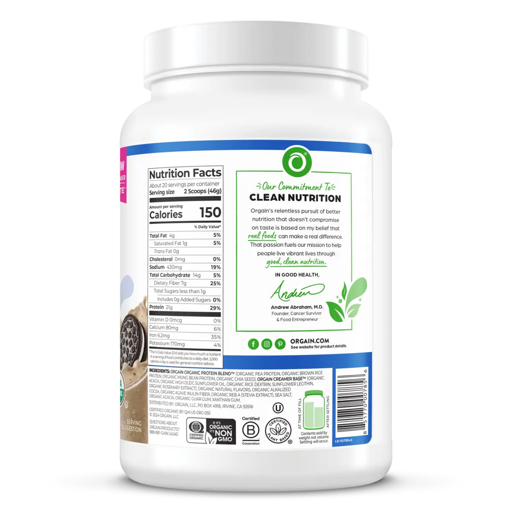 Organic Protein™ Plant Based Protein Powder - Cookies 'n Cream